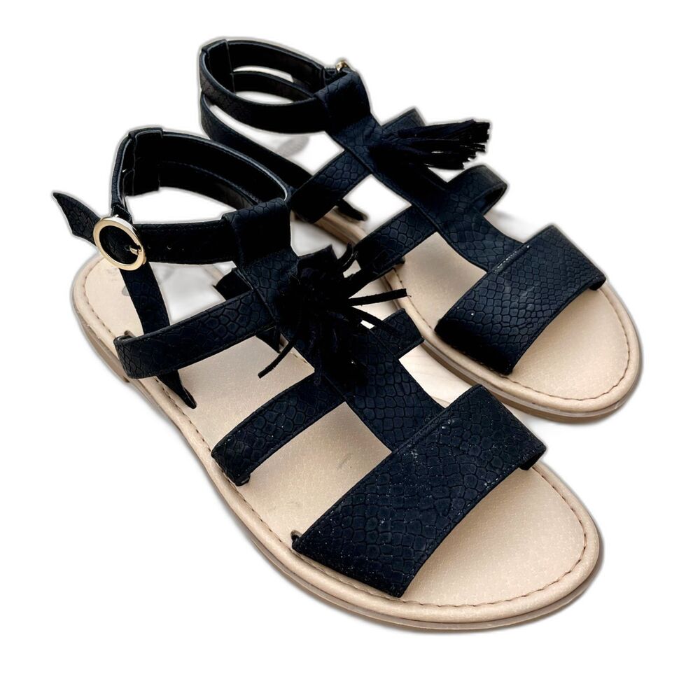 Dr. Scholl's Encore Sandals Faux‎ Black Women's 7.5